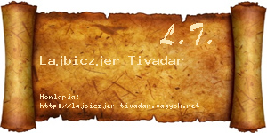 Lajbiczjer Tivadar névjegykártya